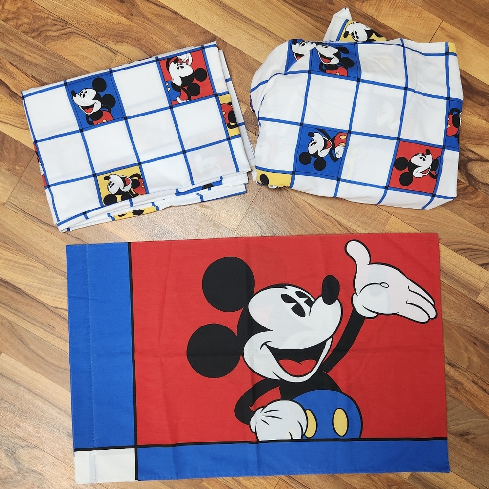 Disney Mickey Mouse Bedding Set - Red, Blue, White